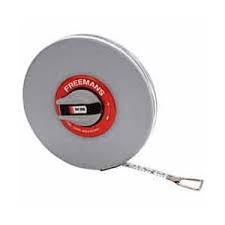 FREEMANS 13 mm Steel Measuring Tapes Fiber Glass Leatherette 10 m Grey