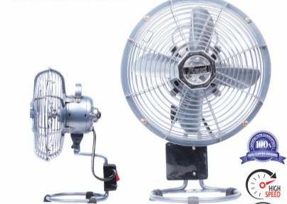 Ravi 200 mm 4 Blades Grey and Black Table Fan