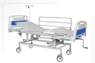 OM Medicare OM-104 Mechanical ICU Bed M.S Tube 210Lx90Wx60H CM