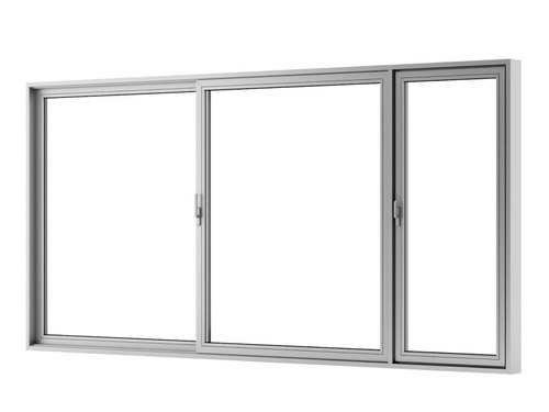 Double Leaf Aluminium Window Frame 400 x 1600 mm