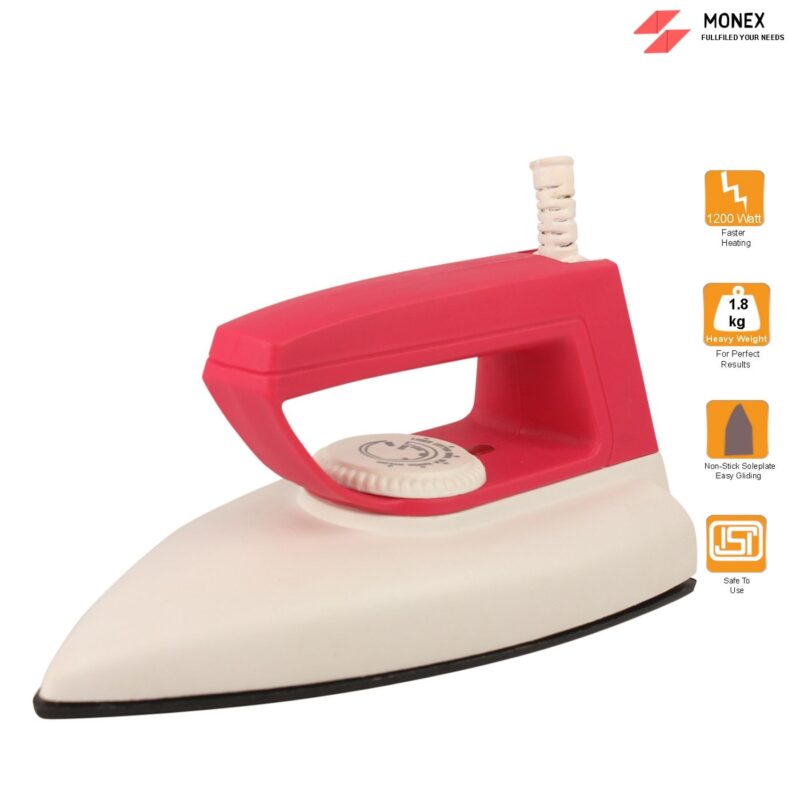 16069-44_image_0.jpeg Monex EVO pink 1000 W Dry Iron