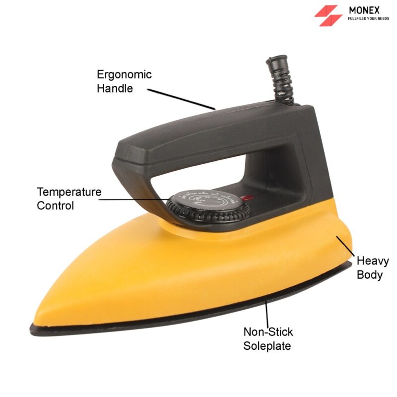 16071-45_image_0.jpeg Monex EVO Yellow 1000 W Dry Iron