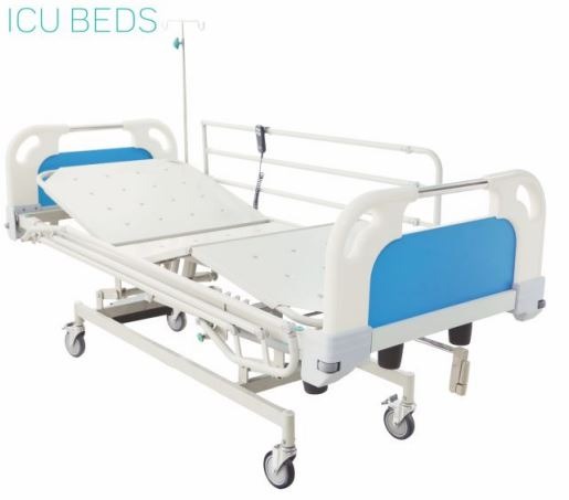 Maxcare 1006 Electrically Operated ICU Bed SS with CRCA base L-2160xW-1060xH 550-750 mm
