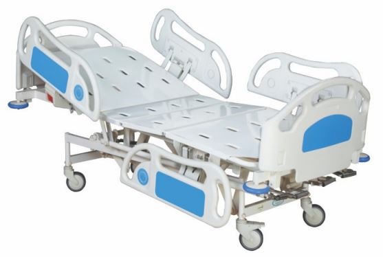 Maxcare 1007 Mechanical Operated ICU Bed SS with CRCA base L-2160xW-1020xH 600-800 mm