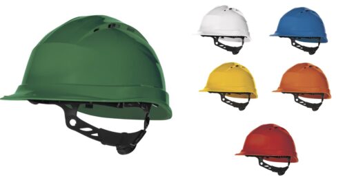 16085-961_image_0.jpg DELTAPLUS Polypropylene Multiple Colours Air Ventilated Safety Helmets QUARTZ UP IV