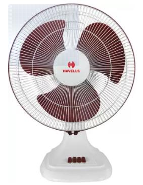 HAVELLS 400 mm White and Red Table Fan