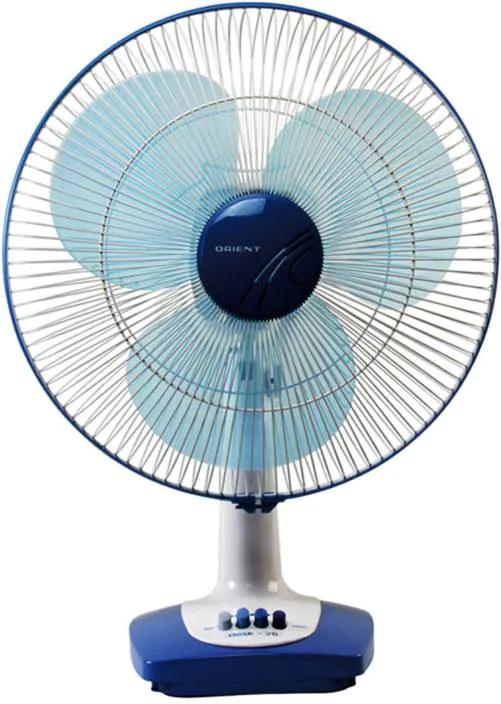 16259-302_image_0.jpg Orient Desk 26 400 mm 3 Blades Azure Blue and White Table Fan