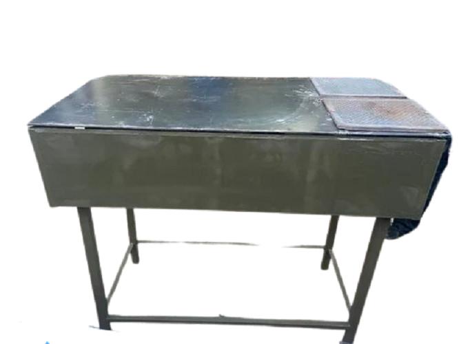 LAATU Manual Chapati Plate Puffer Mild Steel 3 Burner Silver