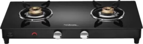 Hindware Armo PLUS GL BLK Black 2 Burners Glass Cooktop