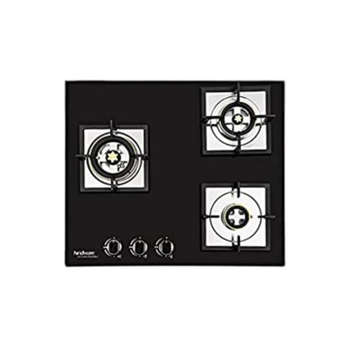Hindware Gloria Plus Black 3 Burners Glass Cooktop