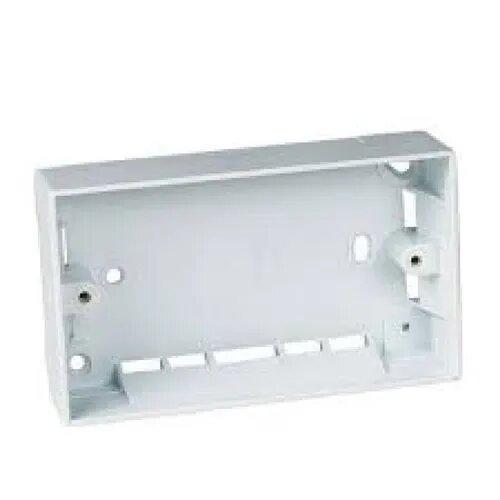 ROMA PVC White 6 Module Upto 8 Ways Modular Gang Box