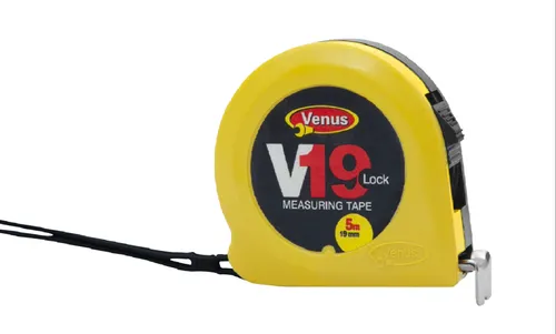 Venus 19 mm Plastic and Steel Measuring Tapes CT13 5 m Black