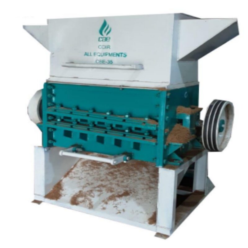 600 kg/h Dry Coconut Husk Crusher 30 hp Mild Steel