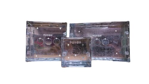 PUNCH Galvanized Iron Silver 12 Module 12 Ways Modular Gang Box