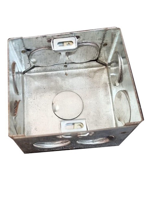 RNJ Mild Steel Silver 2 Module 4 Ways Modular Gang Box