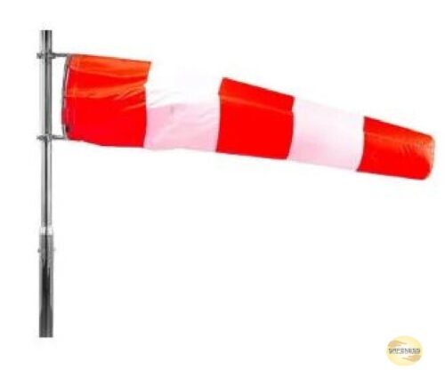SAFENESS Wind Sock Polyester and Mild Steel 3 x 6 ft Red and White