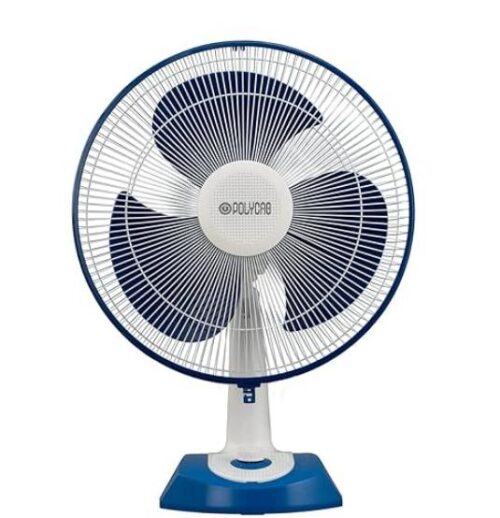 16969-7152_image_0.jpg Polycab Aery 400 mm 3 Blades Sky Blue Table Fan