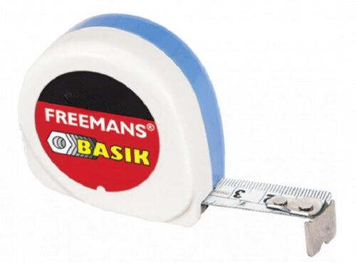 FREEMANS 13 mm ABS Measuring Tapes Basik 3 m White and Blue