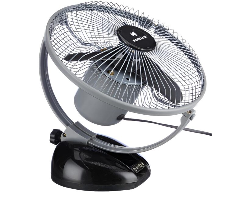 17141-1585_image_0.jpg HAVELLS Birdie 230 mm 3 Blades Black and Grey Table Fan