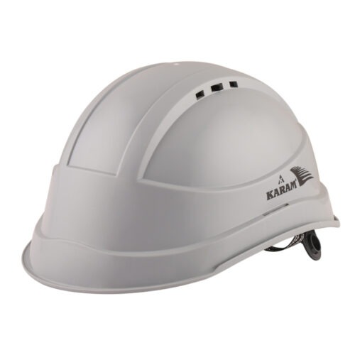 17172-12504_image_4.jpg Karam Polyethylene Apex Grey Air Ventilated Safety Helmets PN545