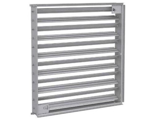 17274-8624_image_0.jpg Industrial Dampers Multi Louvre Rectangular 12 Blades Galvanized Iron 7 x 2 inch