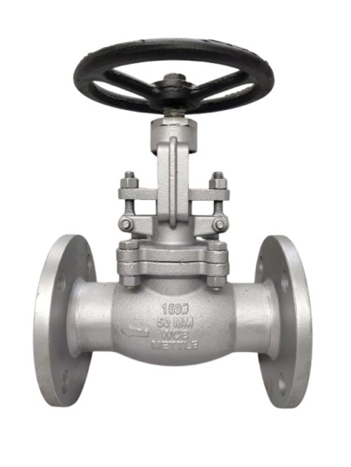 METTLE 100 mm Manual Cast Steel Globe Valves Flanged