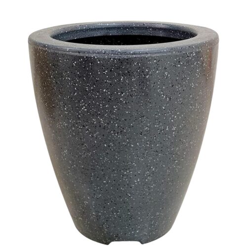 A One Green Plastic Leaf Pot Planter Grey Stone