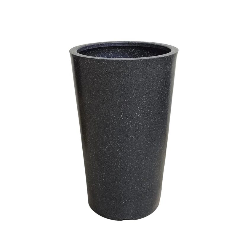 A One Green Plastic Kivi Pot Planter Black Stone
