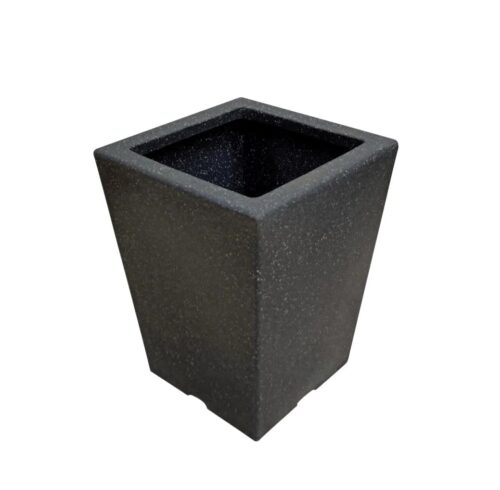 A One Green Plastic Penta Pot Planter Grey Stone
