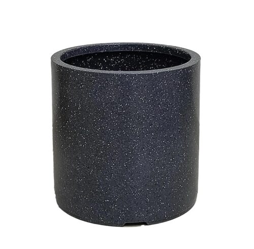 A One Green Plastic Mercury Pot Planter Black Stone