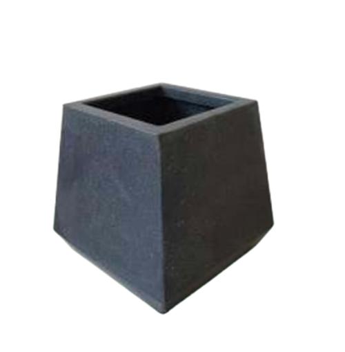 A One Green Plastic Diamond Pot Planter Black Stone