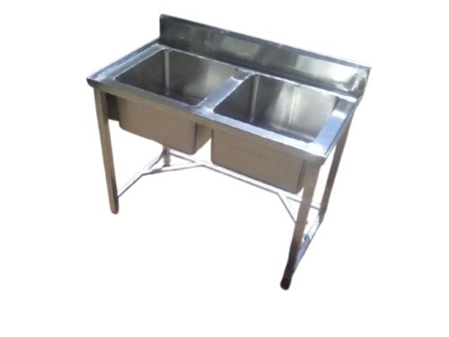17330-2310_image_0.jpg Stainless Steel Double Sink Unit 450 x 450 x 300 mm Silver