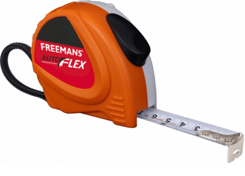FREEMANS 25 mm ABS Measuring Tapes Autoflex 3 m Orange and White