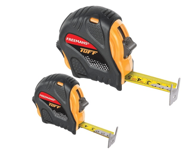 FREEMANS 19 mm ABS Measuring Tapes Tuff 3 m Black and Yellow