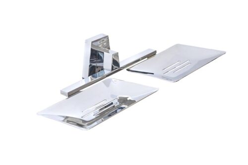 17363-4447_image_0.jpg Pitru Rectangular Stainless Steel Soap Dish
