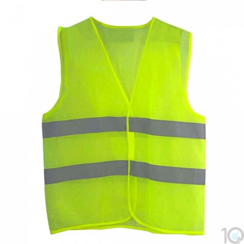 Nylon Safety Jackets S, M, L Without Sleeves Green