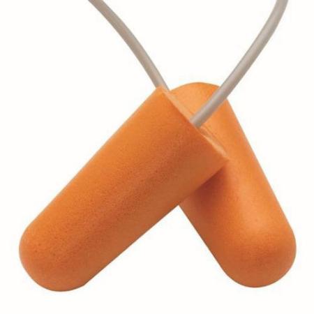3M Polyurethane Earplugs Free Size Corded 3M