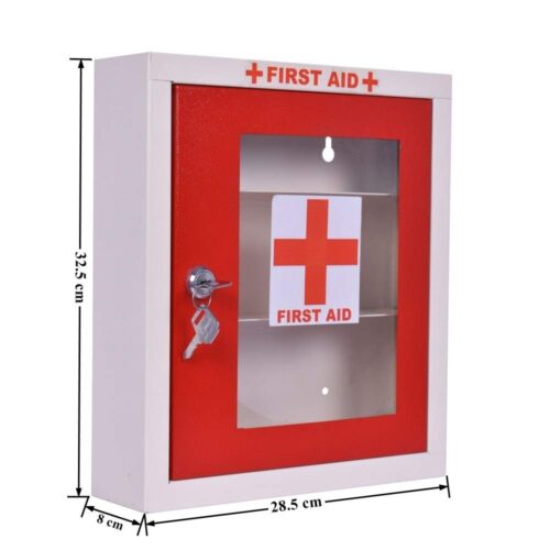 15740-232_image_0.jpeg Home 13 x 11 x 3 (inch) Gray First Aid Box