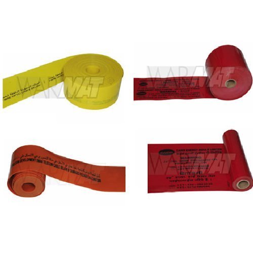 15759-104_image_0.jpg WARMAT 50 - 1200 mm Non Adhesive Polyethylene Warning Tape 0.5 - 5 mm Yellow
