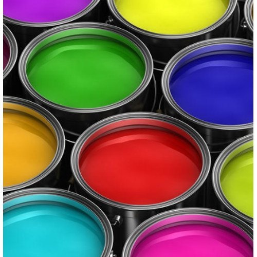 15761-221_image_0.jpg Low Lustre Solvent Based Red, Yellow, Blue Enamel Paints