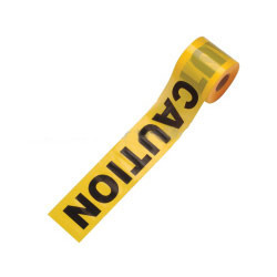 WARMAT 75 mm Non Adhesive Polyethylene Warning Tape 50 - 100 micron Yellow