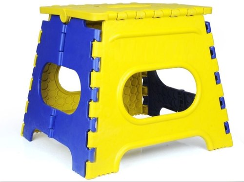 Gururam Enterprise Stools Folding Blue and Yellow