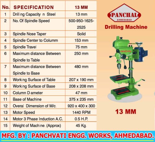 15797-44_image_0.jpg PANCHAL Drilling 13 PSR Metal Cutting Machines