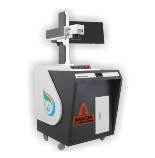 AXICON AUTOMATION Semi Automatic Fiber Laser Marking Machine