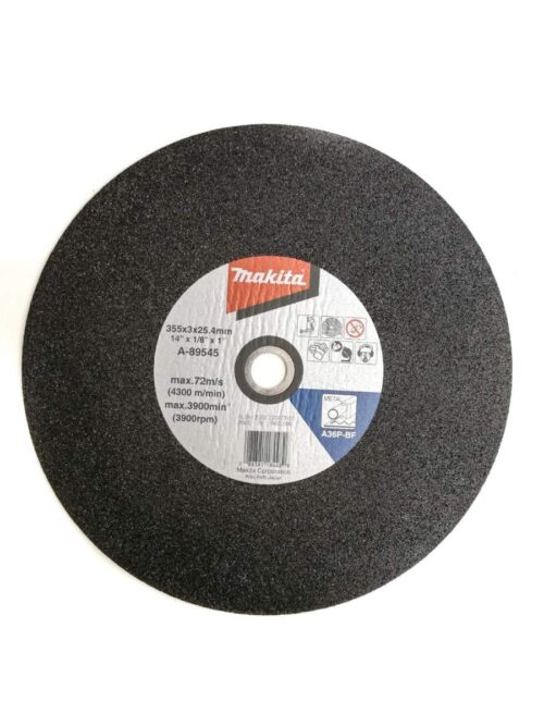 15880-222_image_0.jpg Makita 14 inch Chopsaw Wheels A89545 3900RPM 3 mm