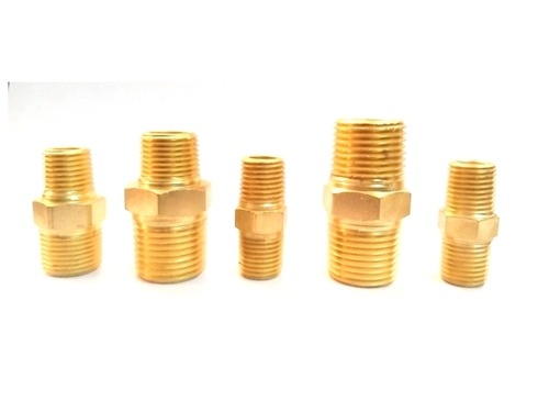 Maxcell Brass Hex Nipples 1/4 - 4 inch