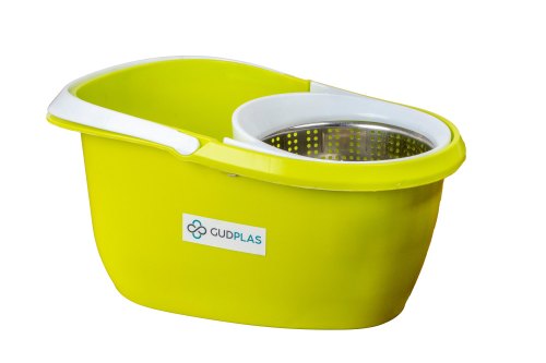 GUDPLAS Bucket Mop Microfibre 6.5 inch Lemon and White