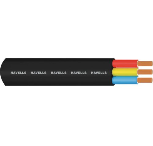 15934-182_image_0.jpg HAVELLS 3 Core Flat Submersible Cables IS 694:2010 - ISI