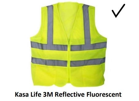15937-1091_image_0.jpg Kasa Life Fabric, Mesh Safety Jackets L 3M Reflective Green