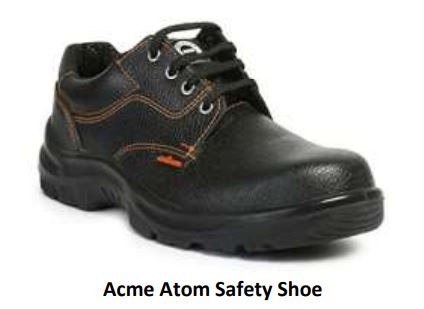 ACME Atom Barton Print Leather Steel Toe Safety Shoes Black